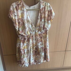 Free people Floral V-Neck Dress medium